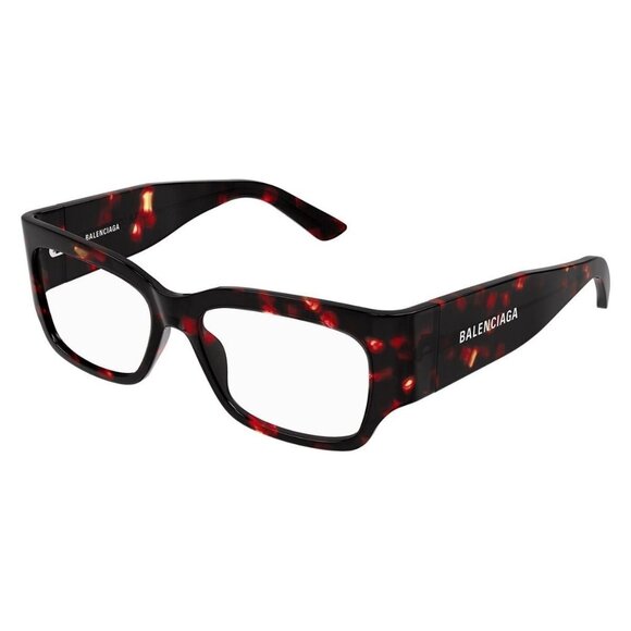 New Authentic  BALENCIAGA Everyday Havana Square BB0332O 003 Glasses Women - Picture 1 of 4